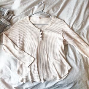 waffle knit long sleeve